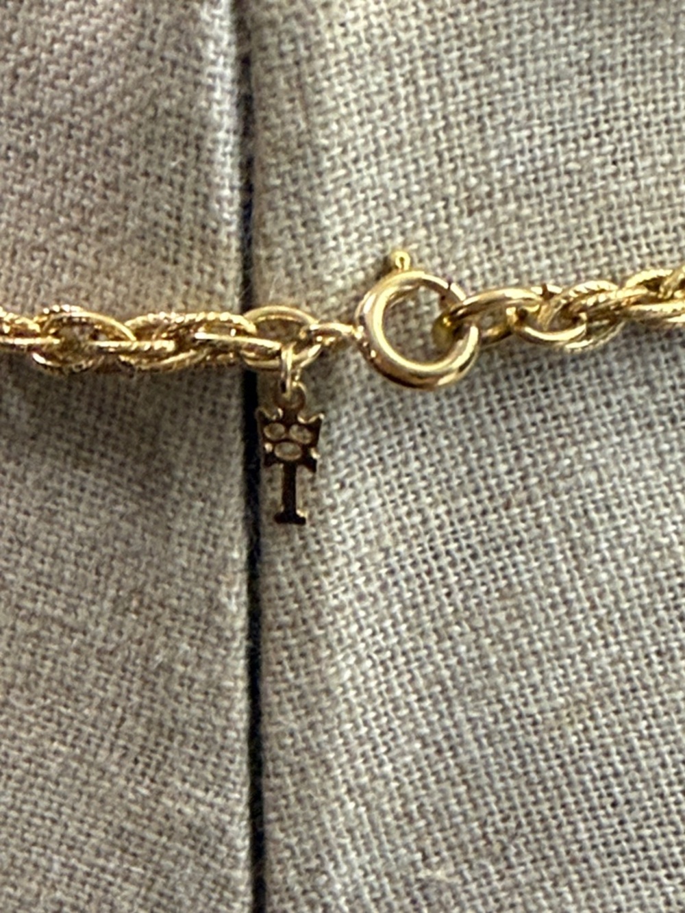 Trifari Gold Tone Rope Chain Necklace - Picture 5 of 5